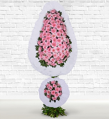  ift Katl Pembe Gerbera Sepeti Pembe gerbera ile hazrlanm ift katl ayakl nikah, dn ve al iei.